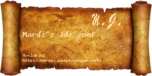 Maráz József névjegykártya