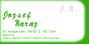 jozsef maraz business card